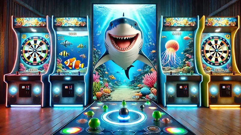 Ilustrasi dunia bawah laut untuk permainan tembak ikan HITOGEL